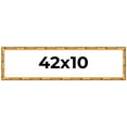 thumbnail image 1 of 42x10 Frame Gold Bamboo Solid Wood Picture Frame | 1 Inch Moulding Width | Interior Frame Depth, 1 of 8