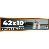 42x10 Honey Brown Real Wood Picture Frame Width 0.75 inches | Interior Frame Depth 0.5 inches |