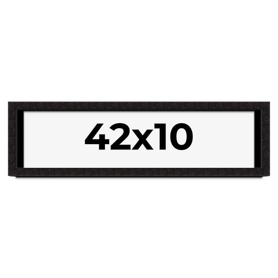 42x10 Shadow Box Black Solid Wood Display Picture Frame | 1 Inch Rabbet Depth | | 1.375 Inch