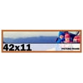 thumbnail image 1 of 42x11 Frame Honey Pecan Brown Picture Frame - Modern Photo Frame Includes UV Acrylic Shatter Guard, 1 of 8