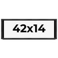 thumbnail image 1 of 42x14 Frame Black Charcoal Grey Wood Textured Picture Frame | 0.75 Inch Moulding Width | Gunmetal, 1 of 8