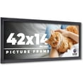 thumbnail image 1 of 42x14 Frame Black Passaggi Solid Wood Picture Frame Width 1.5 Inches | Interior Depth 0.5 Inches |, 1 of 8