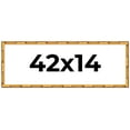 thumbnail image 1 of 42x14 Frame Gold Bamboo Solid Wood Picture Frame | 1 Inch Moulding Width | Interior Frame Depth, 1 of 8