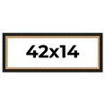 thumbnail image 1 of 42x14 Frame Gold Real Wood Picture Frame Width 2.25 Inches | Interior Frame Depth 0.5 Inches |, 1 of 8