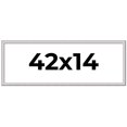 thumbnail image 1 of 42x14 Frame Silver Inner Slope Bevel Picture Frame | 1 Inch Moulding Width | 0.75 Inch Rabbet Depth, 1 of 8