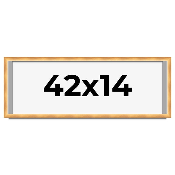 42x14 Shadow Box Bronze Cross-Brushed Display Frame | 1.625 Inches Deep Solid Wood | UV Resistant