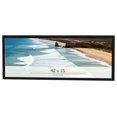 thumbnail image 1 of 42x15 Frame Black Charcoal Grey Wood Textured Picture Frame | 0.75 Inch Moulding Width | Gunmetal, 1 of 8