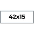 thumbnail image 1 of 42x15 Frame Blue Scuffed Farm Board Solid Wood Picture Frame Width 0.75 Inches | Interior Depth 0.5, 1 of 8