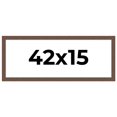 thumbnail image 1 of 42x15 Frame Brown Farmhouse Solid Wood Picture Frame Width 1.5 Inches | Interior Frame Depth 0.5, 1 of 8