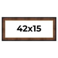 thumbnail image 1 of 42x15 Frame Brown Walnut Gold Ornate Trim Solid Wood Plein Air Picture Frame | 3 Inch Moulding, 1 of 8