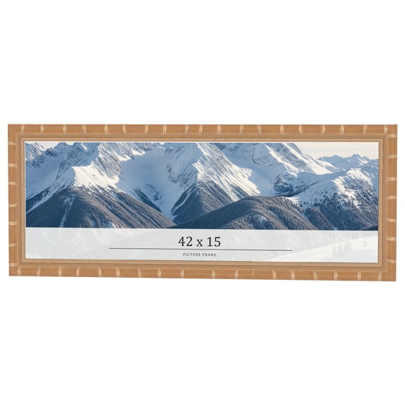 42x15 Frame Gold Real Wood Picture Frame Width 1.5 inches | Interior Frame Depth 0.5 inches |