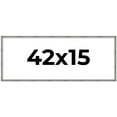 thumbnail image 1 of 42x15 Frame Silver Grey Distressed Solid Wood Picture Frame | 0.75 Inch Moulding Width | Interior, 1 of 8