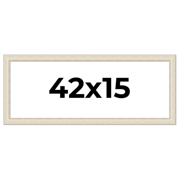 42x15 Frame White Real Wood Picture Frame Width 1.75 inches | Interior Frame Depth 0.5 inches |