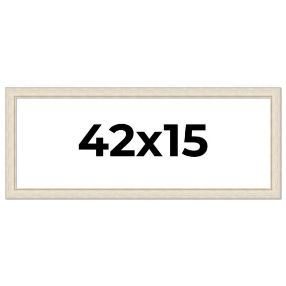 42x15 Frame White Real Wood Picture Frame Width 1.75 inches | Interior Frame Depth 0.5 inches |