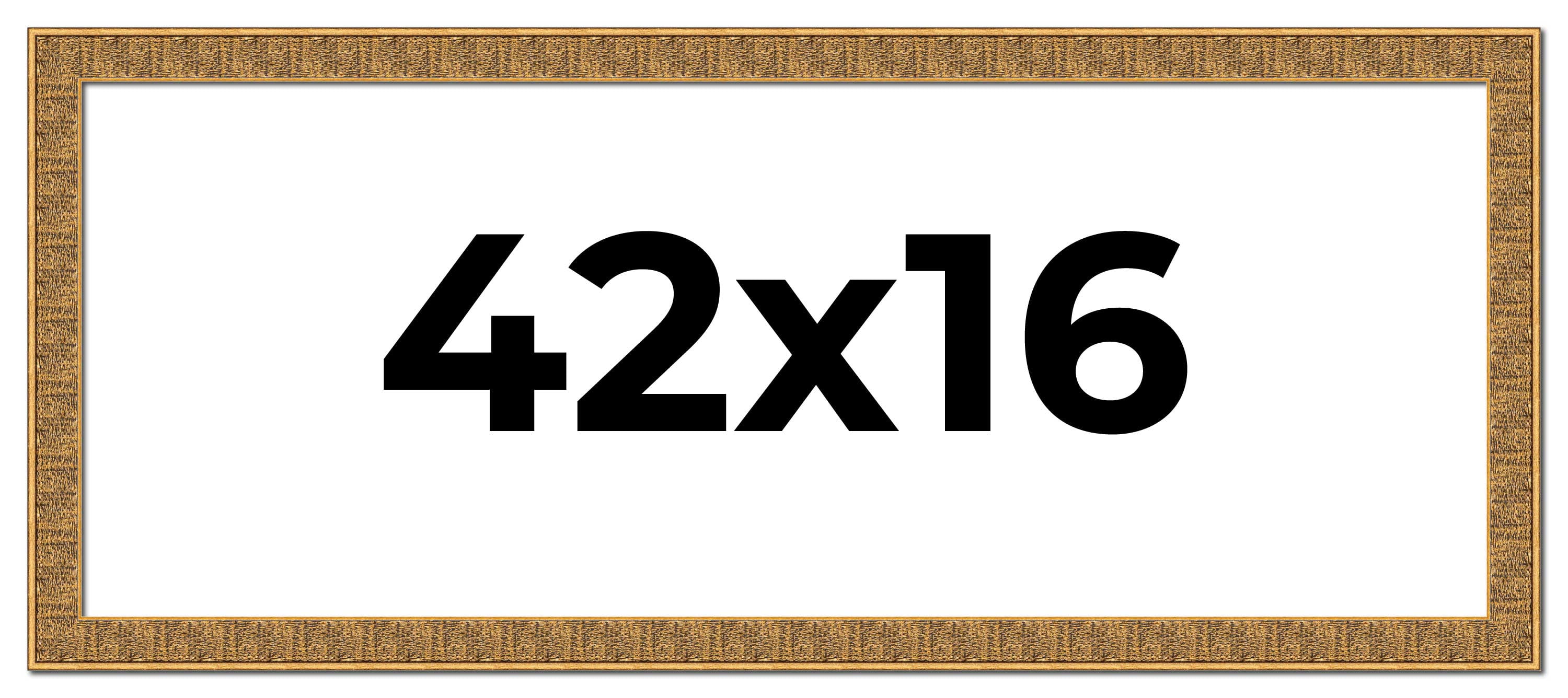42x16 Frame Black and Gold Distressed Solid Wood Sonoma Picture Frame ...