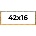 thumbnail image 1 of 42x16 Frame Gold Bamboo Solid Wood Picture Frame | 0.75 Inch Moulding Width | Interior Frame Depth, 1 of 8