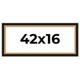 thumbnail image 1 of 42x16 Frame Gold Real Wood Picture Frame Width 2.25 Inches | Interior Frame Depth 0.5 Inches |, 1 of 8