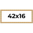 thumbnail image 1 of 42x16 Frame Gold Rustic Solid Wood Picture Frame | 1.25 Inch Wide Moulding | Rustique Gold, 1 of 8