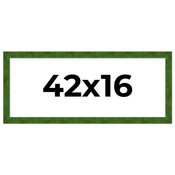 42x16 Frame Green Burl Solid Wood Picture Frame | 1.75 Inches Moulding Width | Interior Frame Depth