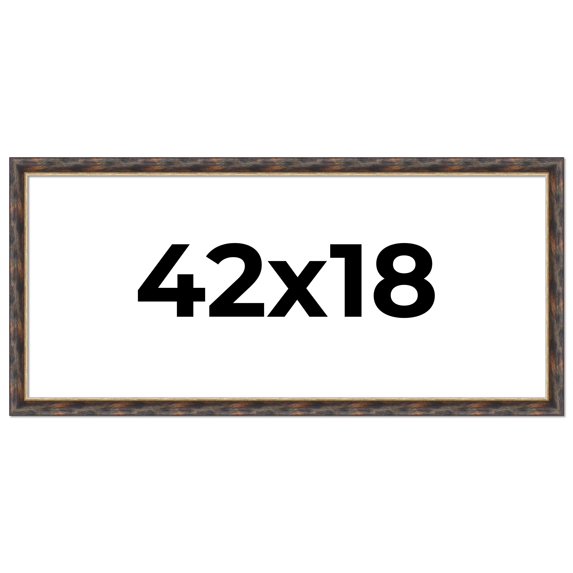 42x18 Frame Gold Real Wood Picture Frame Width 1.5 inches | Interior Frame Depth 0.5 inches |