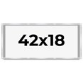 thumbnail image 1 of 42x18 Frame Silver Whitewashed Wood Grain Solid Wood Shadow Box | 0.75 Inch Moulding Width | 0.75, 1 of 8