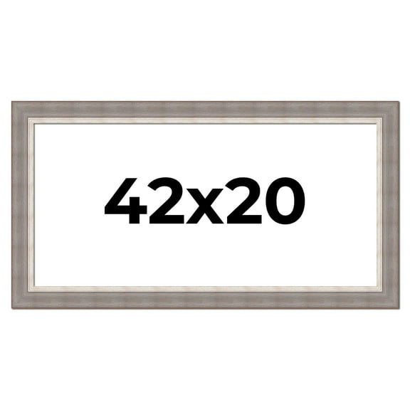 42x20 Frame Grey Real Wood Picture Frame Width 2.75 Inches | Interior Frame Depth 0.5 Inches |