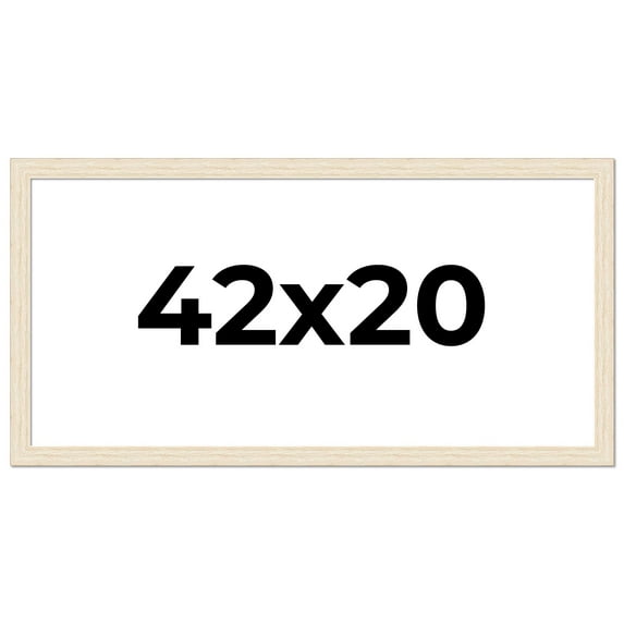 42x20 Frame White Barnwood Picture Frame Includes UV Acrylic Plexiglass, Acid Free Foam Backing