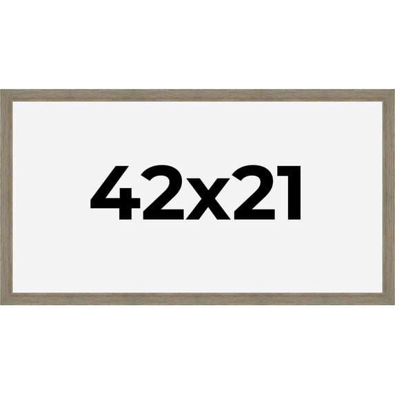42x21 Frame Gray Barnwood Rustic Solid Wood Picture Frame | 1.5 Inch Moulding Width | Includes UV