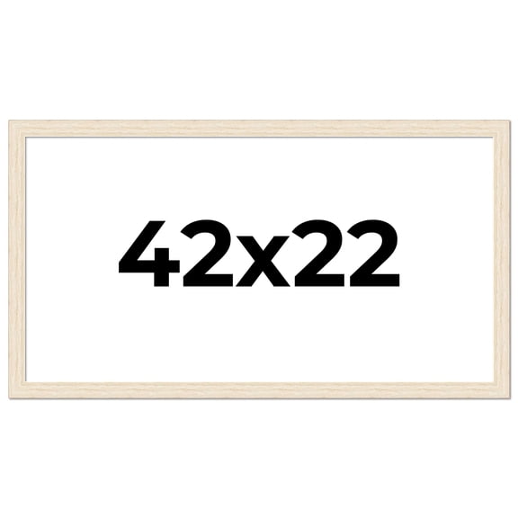42x22 Frame White Barnwood Picture Frame Includes UV Acrylic Plexiglass, Acid Free Foam Backing