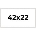 thumbnail image 1 of 42x22 Frame White Scuffed Rustic Solid Wood Picture Frame | 0.75 Inch Moulding Width| Includes UV, 1 of 8