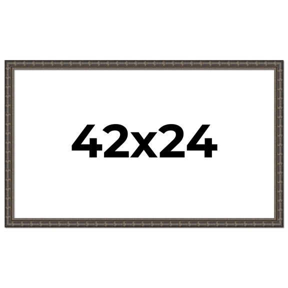 42x24 Frame Black Bamboo Solid Wood Picture Frame Width 1.5 Inches | Interior Frame Depth 0.5