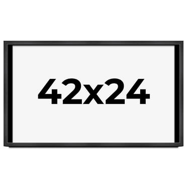 42x24 Frame Black Charcoal Grey Wood Textured Picture Frame | 0.75 Inch Moulding Width | Gunmetal