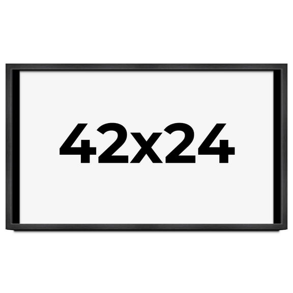 42x24 Frame Black Charcoal Grey Wood Textured Picture Frame | 0.75 Inch Moulding Width | Gunmetal