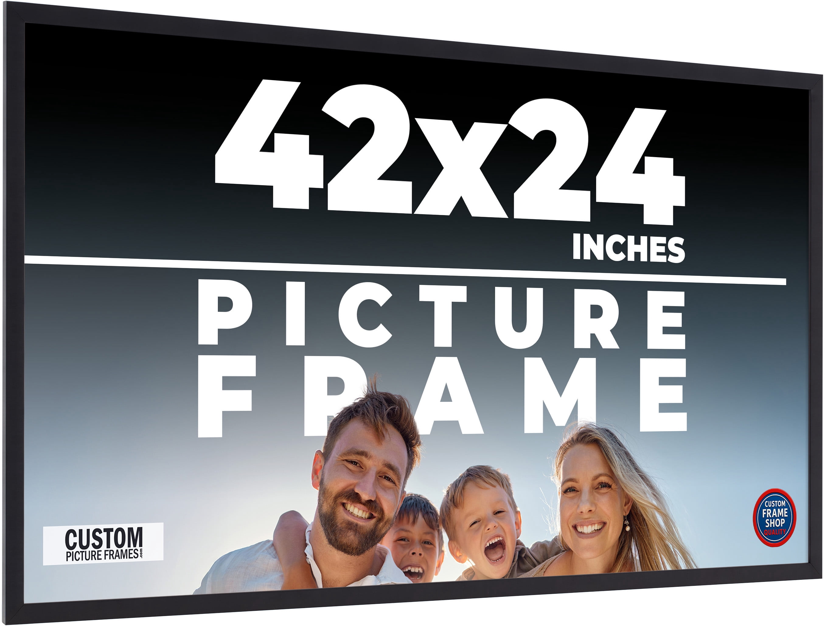 42x24 Handcrafted Black Wood Picture Frame | UV Resistant | Made in USA ...