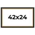 thumbnail image 1 of 42x24 Frame Gold Real Wood Picture Frame Width 2.25 Inches | Interior Frame Depth 0.5 Inches |, 1 of 8