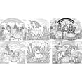 thumbnail image 1 of 42x24in Collage of six illustrations designed for children coloring, depicting scenes from a fantasy world 【Coated Paper】, 1 of 1