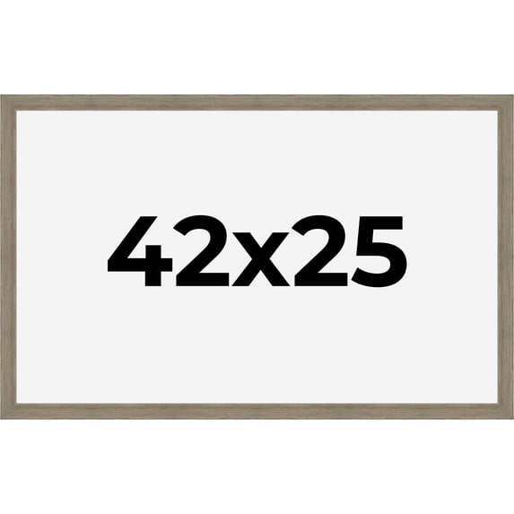 42x25 Frame Gray Barnwood Rustic Solid Wood Picture Frame | 1.5 Inch Moulding Width | Includes UV