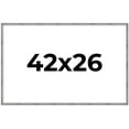 thumbnail image 1 of 42x26 Frame Silver Picture Frame - Complete Modern Photo Frame Includes UV Acrylic Shatter Guard, 1 of 8