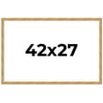 thumbnail image 1 of 42x27 Frame Beige Real Wood Picture Frame Width 1.25 inches | Interior Frame Depth 0.5 inches |, 1 of 8