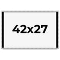 thumbnail image 1 of 42x27 Frame Brushed Silver Solid Wood Picture Frame | 0.75 Inch Moulding Width | Rabbet Depth 0.75, 1 of 5