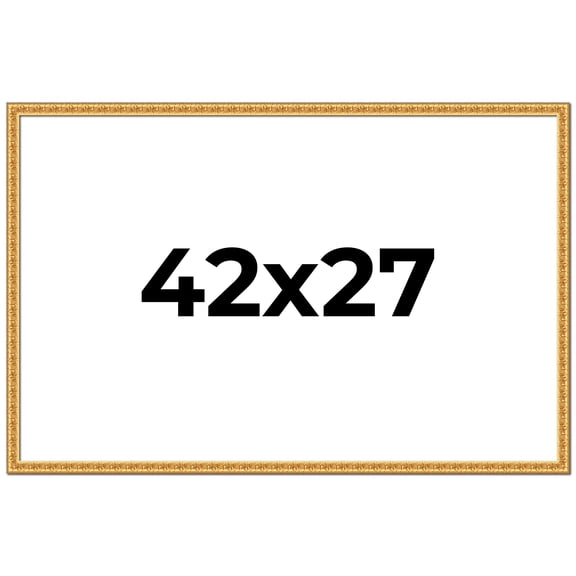 42x27 Frame Gold Real Wood Picture Frame Width 1 inches | Interior Frame Depth 0.5 inches | Edwina
