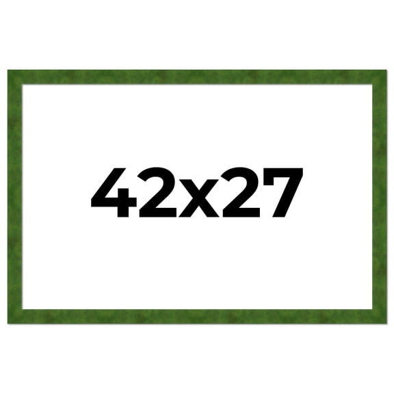 42x27 Frame Green Burl Solid Wood Picture Frame | 1.75 Inches Moulding Width | Interior Frame Depth
