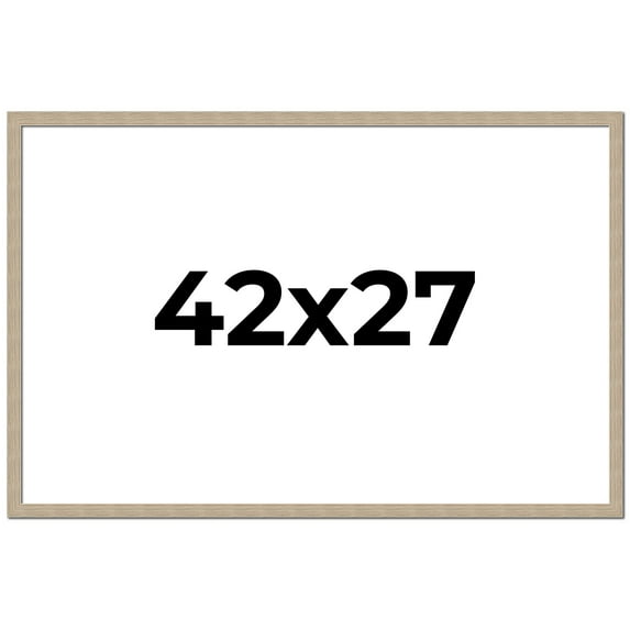 42x27 Frame Grey Solid Wood Picture Frame Width 1 Inches | Interior Frame Depth 0.5 Inches |
