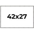 thumbnail image 1 of 42x27 Frame Silver Grey Distressed Solid Wood Picture Frame | 0.75 Inch Moulding Width | Interior, 1 of 8