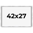 thumbnail image 1 of 42x27 Frame Silver Whitewashed Wood Grain Solid Wood Shadow Box | 0.75 Inch Moulding Width | 0.75, 1 of 8
