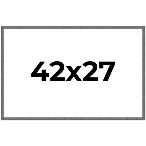 42x27 Frame Slate Blue Distressed Rustic Solid Wood Picture Frame | 0.75 Inch Moulding Width |