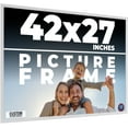 thumbnail image 1 of 42x27 Frame White Real Wood Picture Frame Width 0.75 inches | Interior Frame Depth 0.5 inches |, 1 of 8