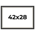 thumbnail image 1 of 42x28 Frame Black Real Wood Picture Frame Width 2.25 Inches | Interior Frame Depth 0.5 Inches |, 1 of 8