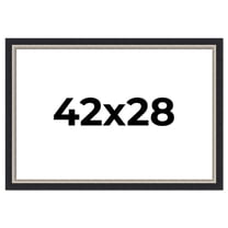 42x28 Frame Black Real Wood Picture Frame Width 2.25 Inches | Interior Frame Depth 0.5 Inches |