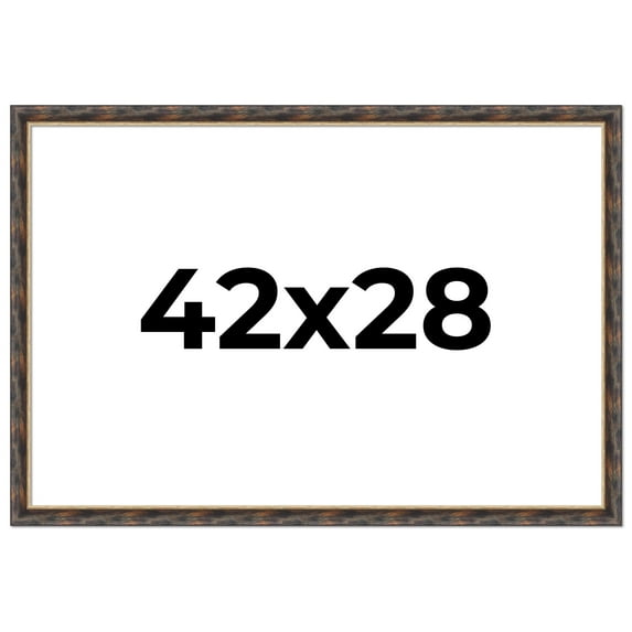 42x28 Frame Gold Real Wood Picture Frame Width 1.5 inches | Interior Frame Depth 0.5 inches |